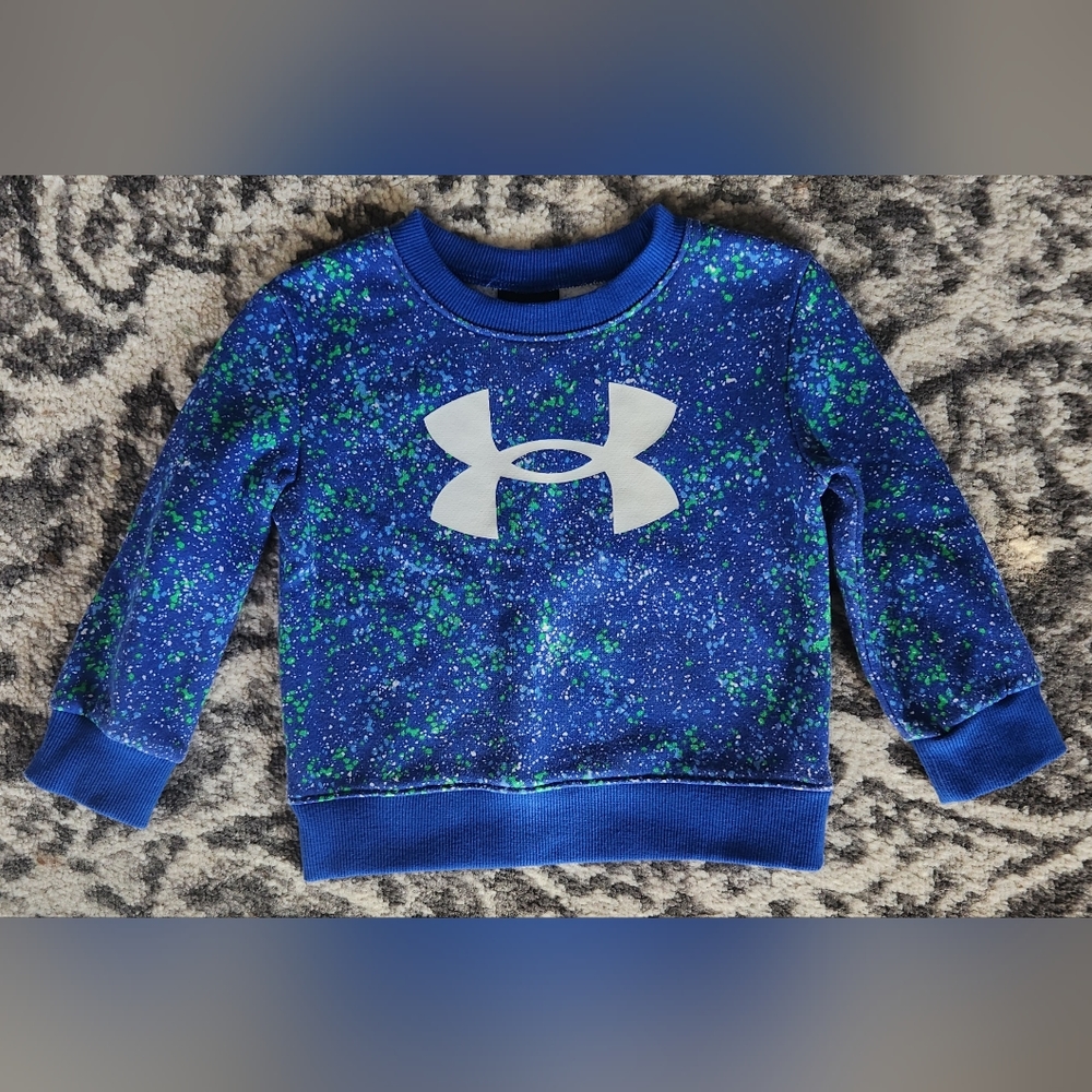Under Armour Speckle Logo Fleece Crewneck Sweatshirt Size 18 months